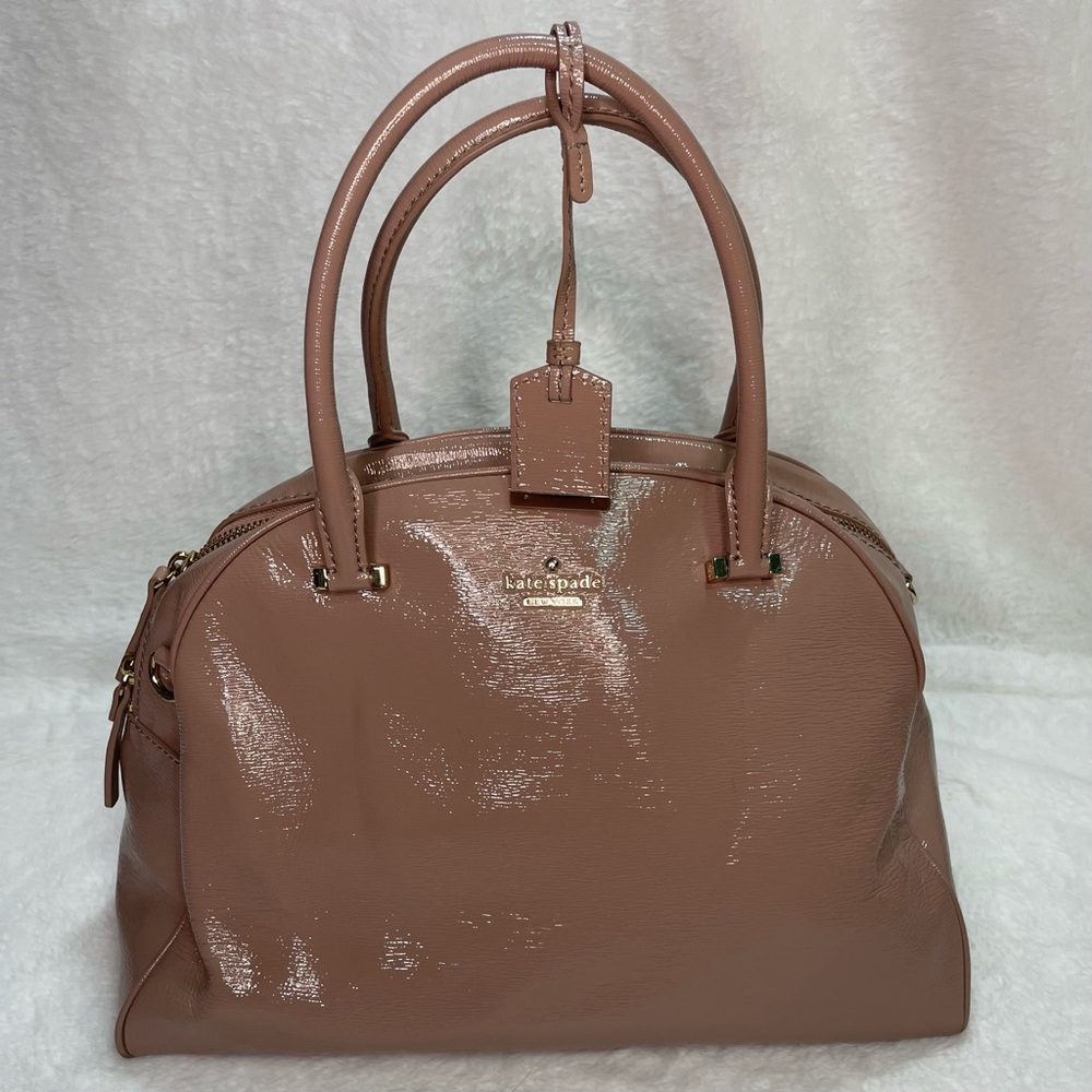 Kate Spade Patent Leather Satchel, Dusty Rose